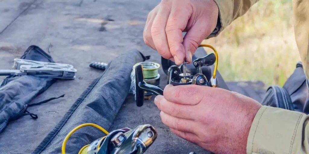 cleaning a fishing reel