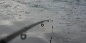 lake fishing and rain