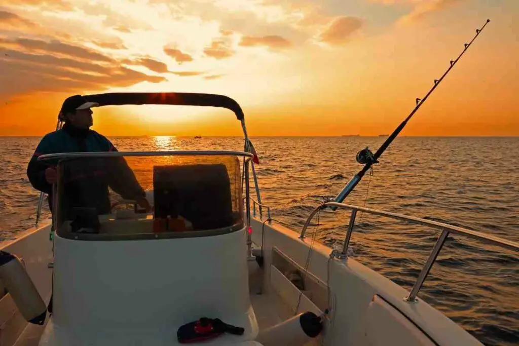 night fishing at sea