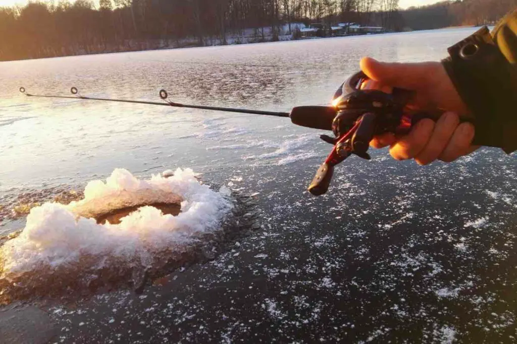 Ice fishing hole tips