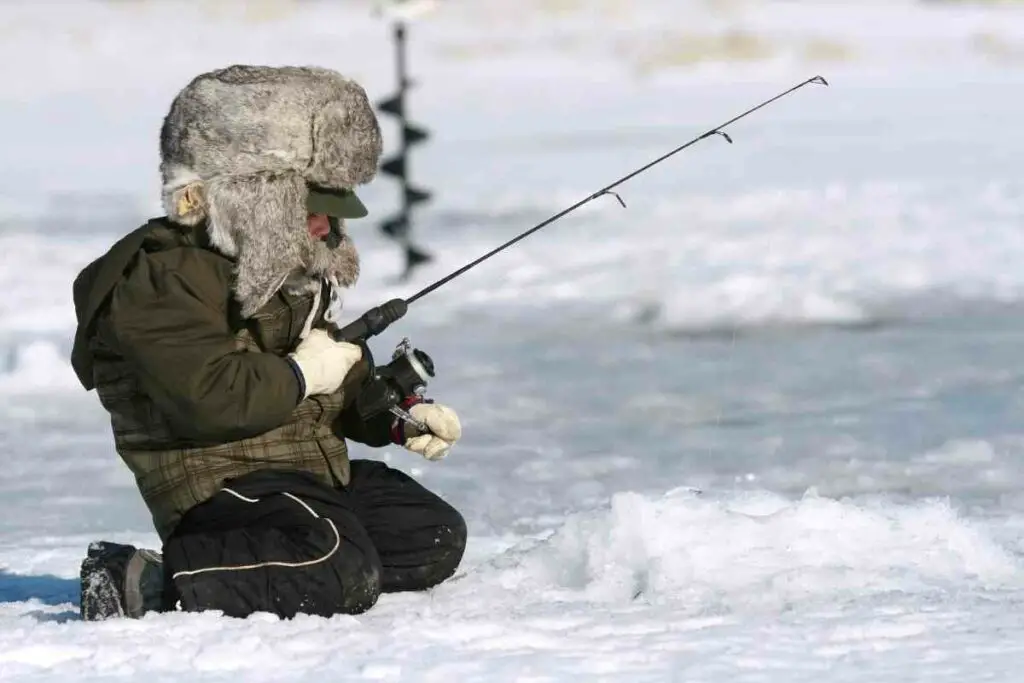 Child enjoys Ice fishing