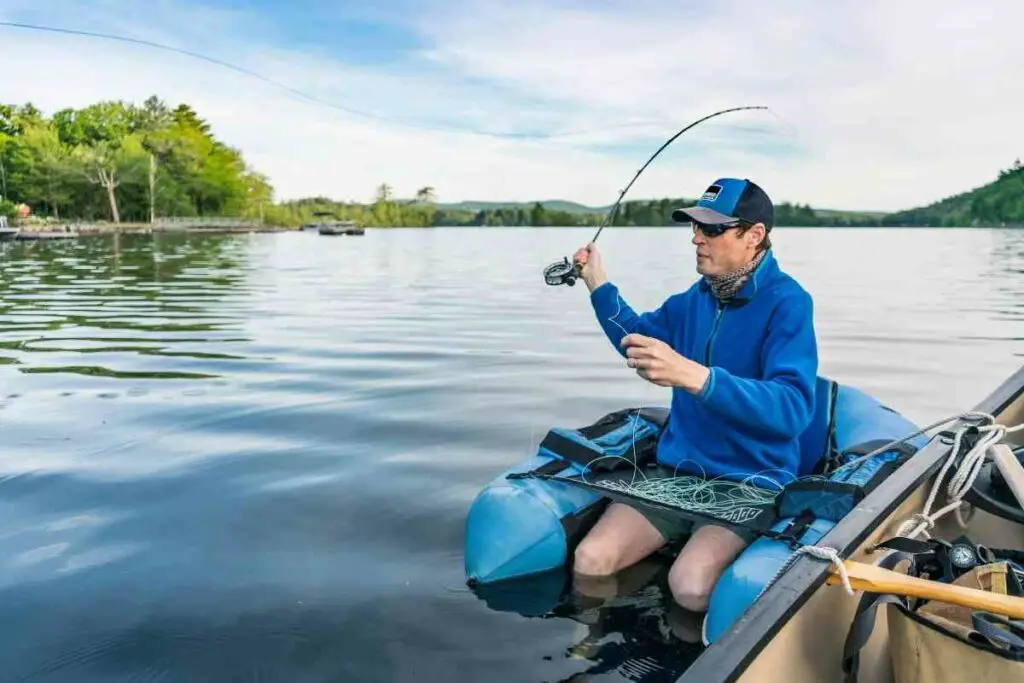 Float tubing fisherman